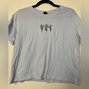 Wild Fable Floral Women’s Size Large T-Shirt Crop Top